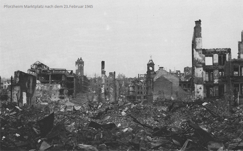 Marktplatz_von_Pforzheim 23.Februar 1945